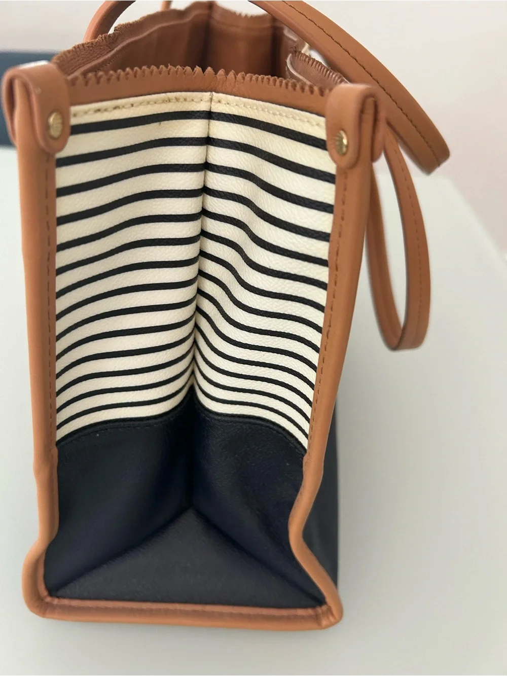 Tory Burch Viva Striped Tote Bag